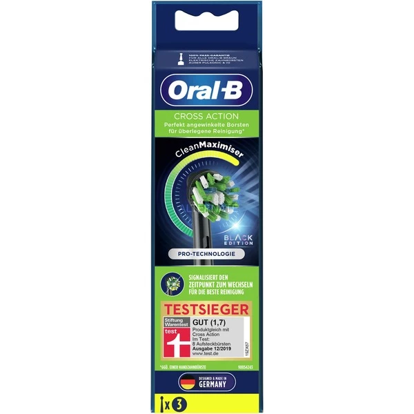 Coupon 🔔 Braun Oral-B CrossAction CleanMaximiser Black Edition, Tête Brosse à Dent électrique 👍 3 Coupon 🔔 Braun Oral-B CrossAction CleanMaximiser Black Edition, Tête Brosse à Dent électrique 👍