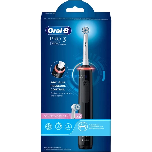 Grosses soldes 🛒 Braun Oral-B Pro 3 3000 Sensitive Clean, Brosse A Dents Electrique 🌟 – Image 3