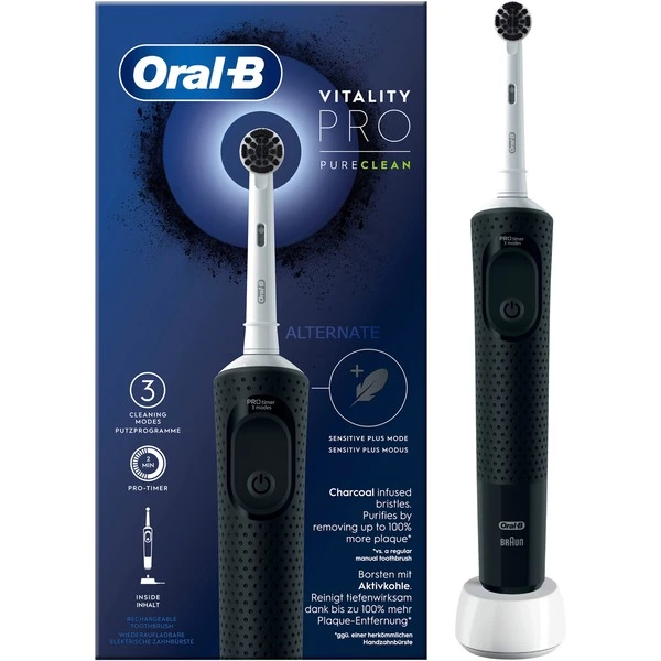 Coupon ⭐ Braun Oral-B Vitality Pro D103 Pure Clean Black, Brosse A Dents Electrique 😀