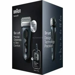 Sortie 👏 Braun Series 8 8453cc Rasoir à Grille Tondeuse Noir, Gris 👍
