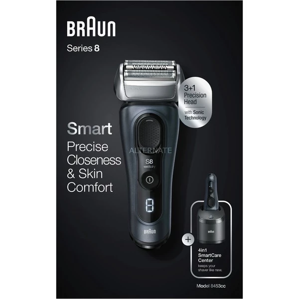 Sortie 👏 Braun Series 8 8453cc Rasoir à Grille Tondeuse Noir, Gris 👍 4 Sortie 👏 Braun Series 8 8453cc Rasoir à Grille Tondeuse Noir, Gris 👍 – Image 2