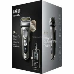 Acheter ⭐ Braun Series 9 Pro 9465CC Rasoir à Grille Tondeuse Noir, Argent 👏