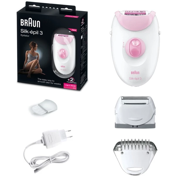Nouveau 🛒 Braun Silk-épil 3 3270 20 Pince(s) Blanc, Rose, Appareil à épiler 🔔 – Image 5