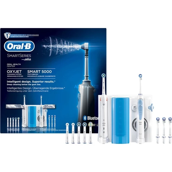 Meilleure affaire 🥰 Braun Smart 5000 + Oxyjet Adulte Brosse à Dents Rotative Oscillante Bleu, Blanc, Soins Buccaux ✨ – Image 3