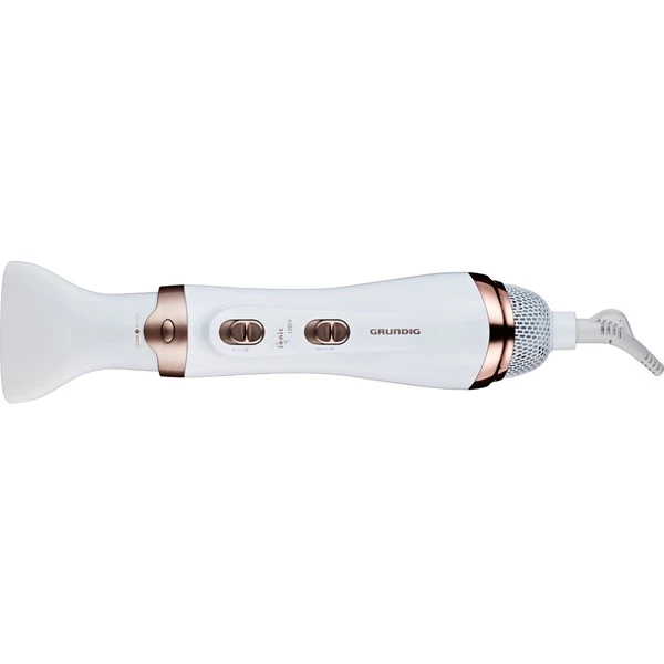 Le moins cher 🔔 Grundig HS 7880 Brosse à Lisser Et à Friser À Chaleur Or, Blanc 1200 W 3 M, Fer à Friser 💯